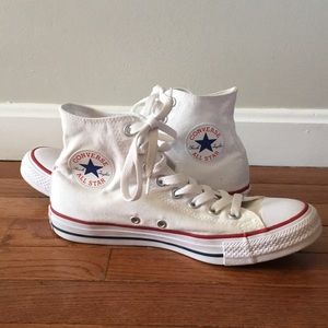 White Converse High tops